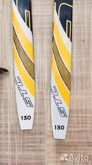 Лыжи беговые детские 130 и палки 100