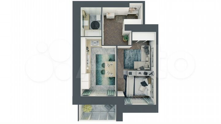 1-к. квартира, 41 м², 8/9 эт.