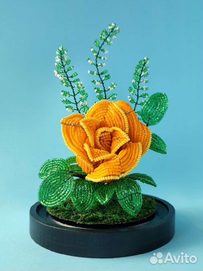 Роза из бисера / Готовый подарок