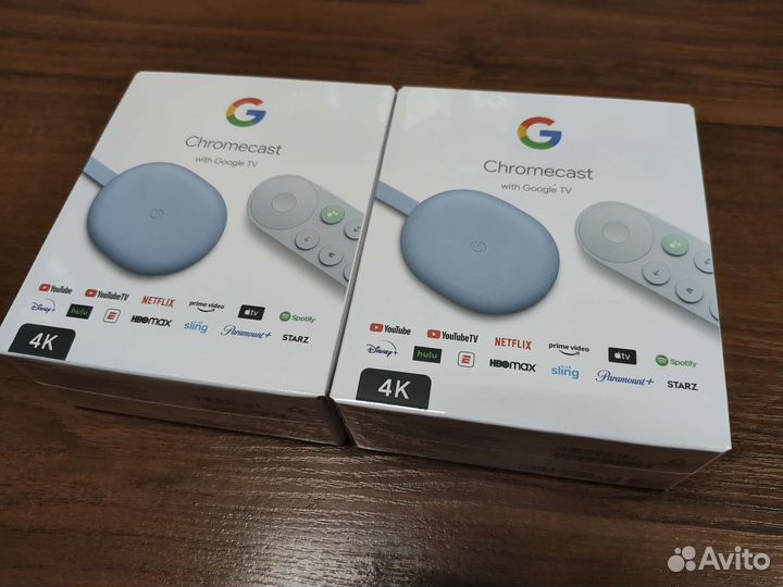 Chromecast with Google TV 4К (голубой)