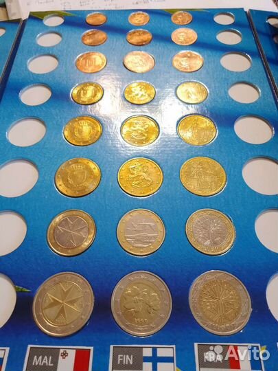 Наборы монет, Франции, Финляндии, Кипра и др