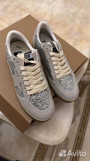 Кеды женские golden goose серебристые 38 маломерят