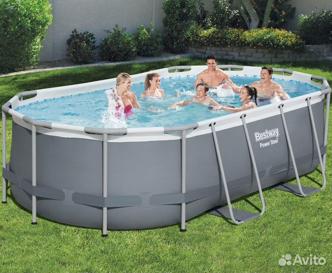 Каркасный бассейн 488х305х107 см овальный