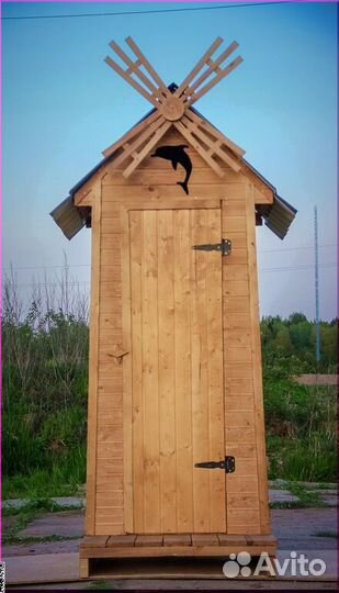 Уличный туалет деревянный ACC334