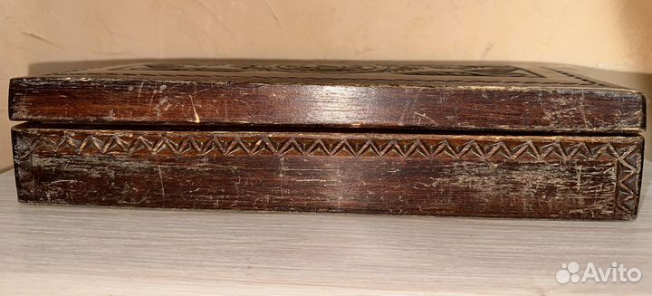Шкатулка деревянная старинная