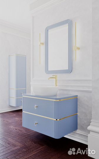 Тумба для ванной подвесная 80см