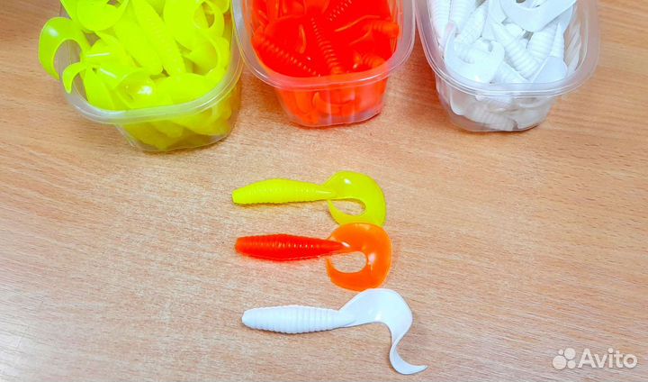 Твистера силиконовые, на судака или треску