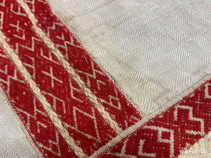 Старинная скатерть 19 век Браное ткачество