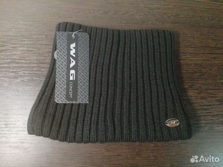 Шарф-снуд из шерсти двойной