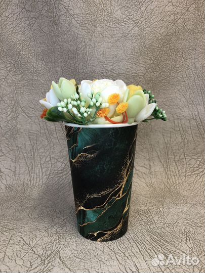 Композиции из мыльных цветов