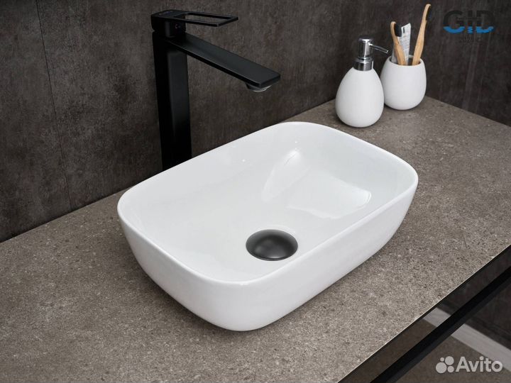 Раковина Gid Geométrico N1334 51237 белая, 36x25x11.5