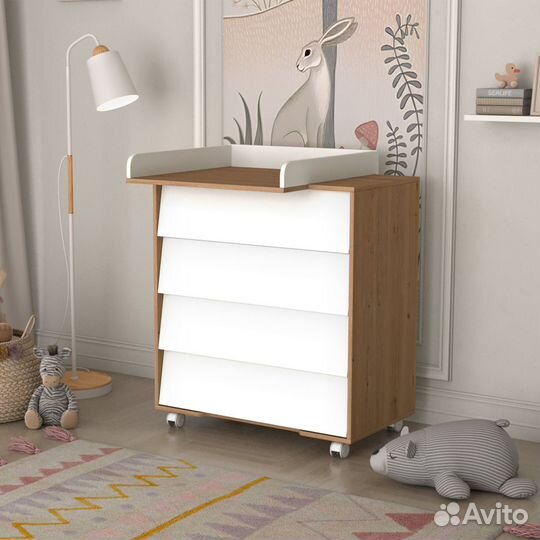 Комод cambridge 800/4, лдсп (дуб-белый)