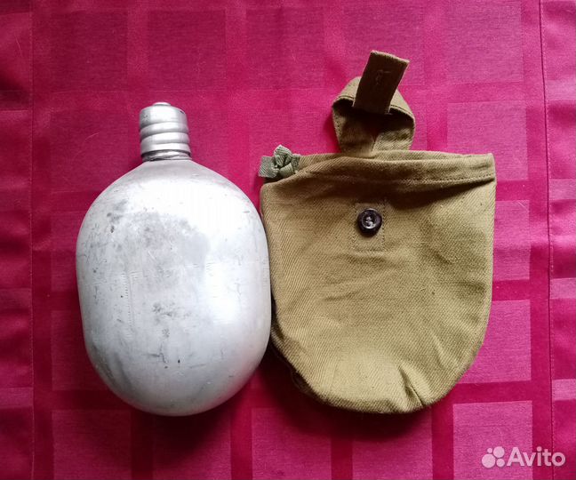 Фляга солдатская армейская в чехле. СССР