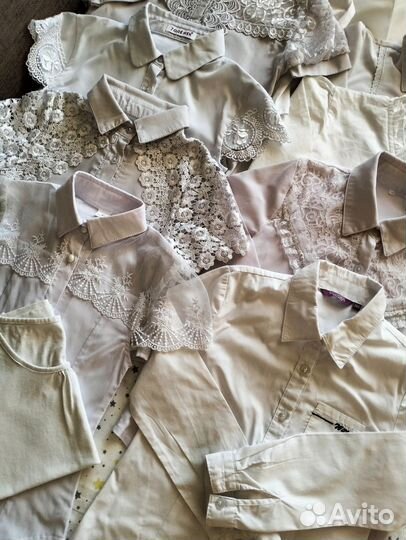 Блузки школьные пакетом 122/128/134/140р