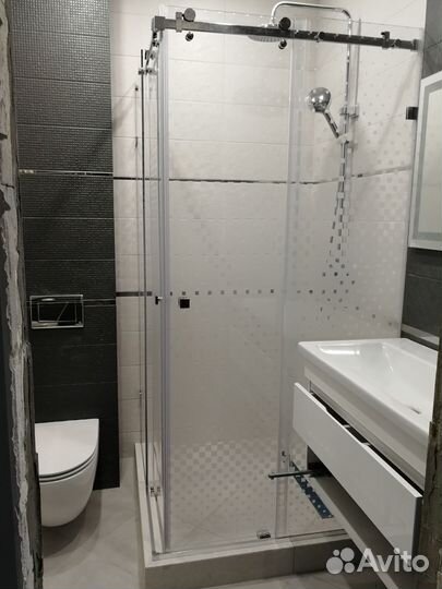 Установка душевого уголка, установка душевой ширмы