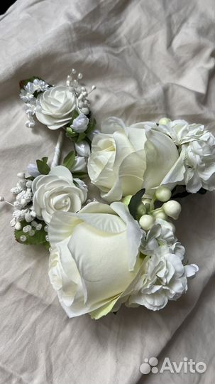 Букет, цветы, для свадьбы, бутаньерка