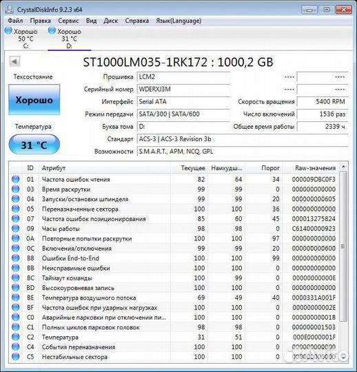 Жесткий диск для ноутбука 1 тб hdd Seagate