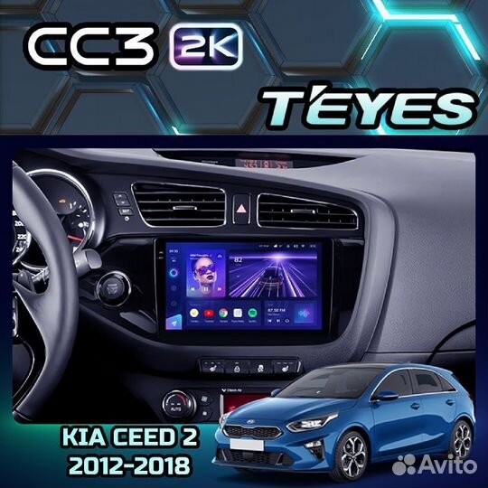 Магнитола Teyes CC3 3+32 2K Kia ceed 2 2012-2018