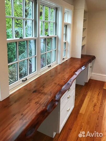 Фактурный подоконник из массива