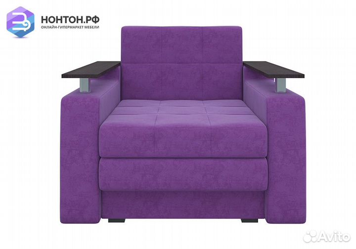 Кресло выкатное Мираж микровельвет фиолетовый