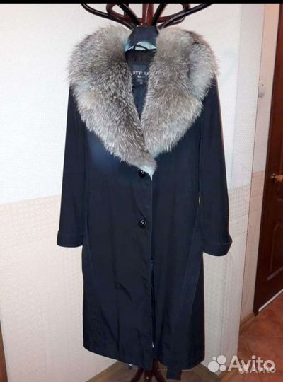 Зимнее женское пальто, натуральный мех