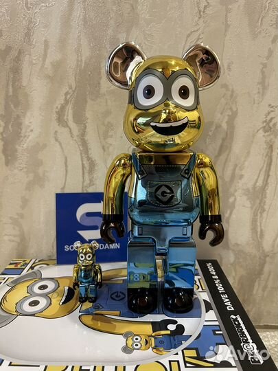 Bearbrick dave 100% & 400% Set chrome Ver оригинал