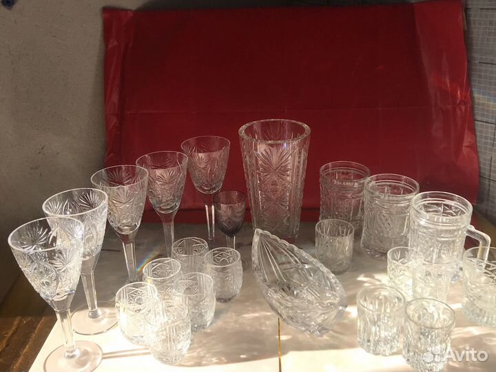 Хрусталь, марганцевый хрусталь. Винтаж