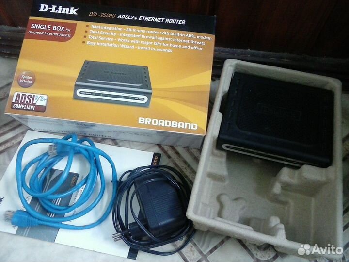 Модем DSL-2500U adsl2+ Etherhet Router