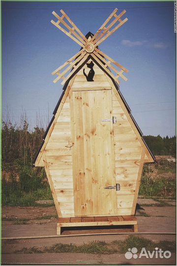 Дачный туалет с декором сах 157