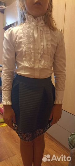 Блузка парадная С юбкой Р. 122-128