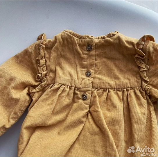 Боди для девочки вельветовый 68+