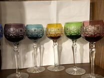 Цветные хрустальные бокалы для вина Crystal Bohemi