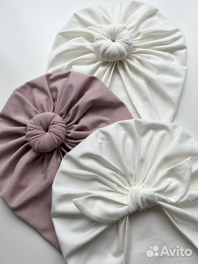 Шапочка тюрбан для малышки