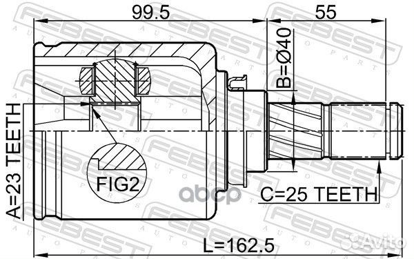 ШРУС 0211-JP16 0211-JP16 Febest