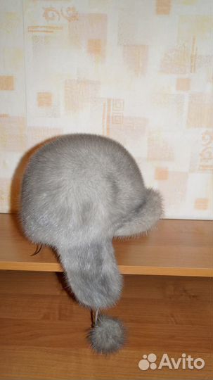 Норковая шапка с ушками