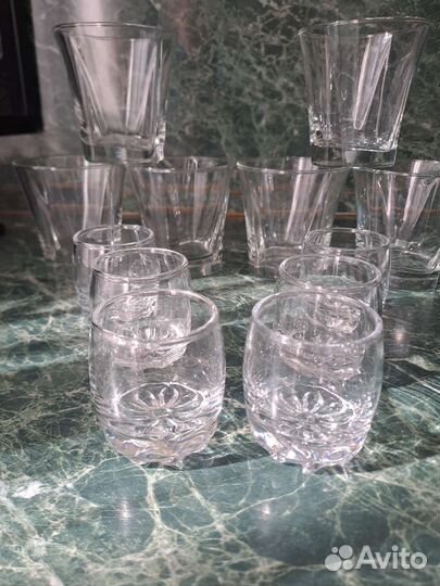 Стаканы и стопки стекло