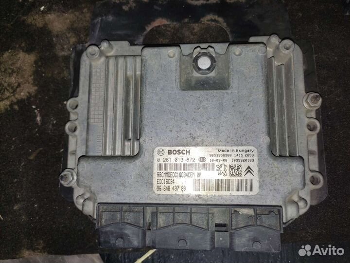 Блок управления двигателем, эбу–ecu пежо партнер