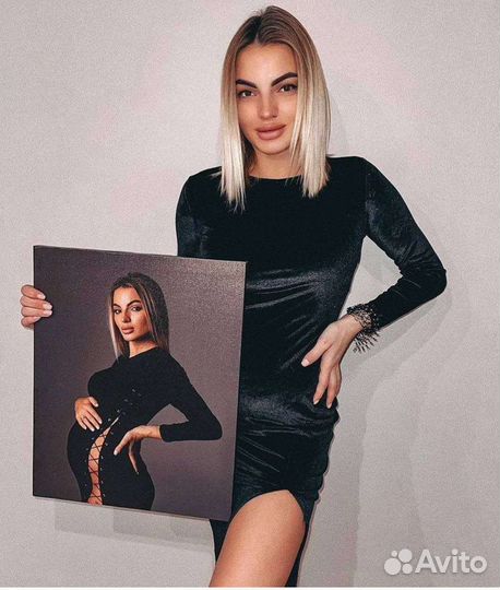 Портрет фото на холсте, под заказ, дрим арт, шарж