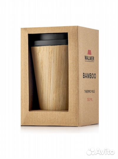 Термокружка новая Walmer bamboo