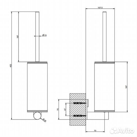 Gessi 316 Ершик настенный 54720#707