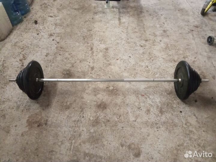 Штанга гриф блины бу