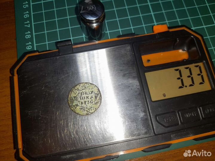 Монета Полушка 1734г