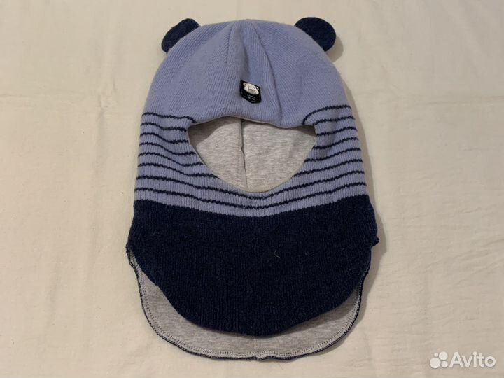 Шапка шлем для мальчика с ушками 50 52