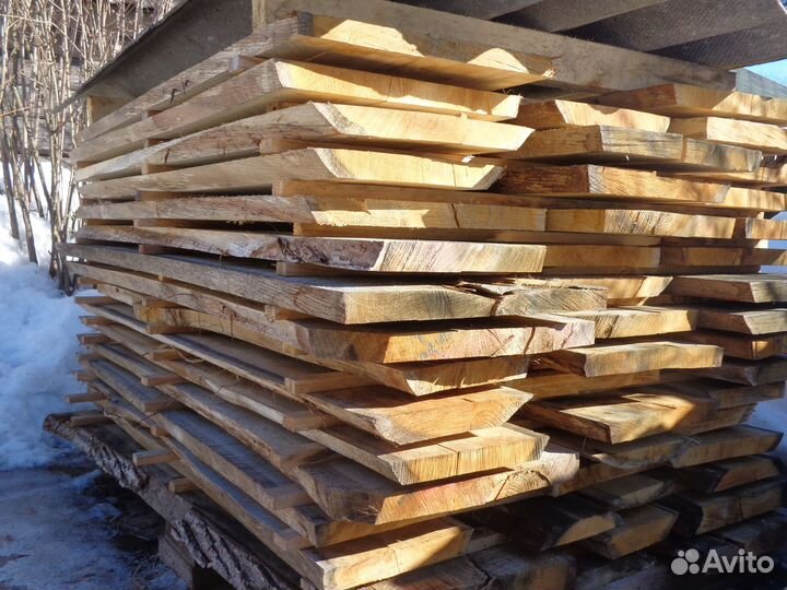 Доска дубовая необрезная