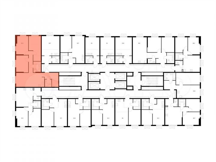 3-к. квартира, 81,3 м², 2/24 эт.