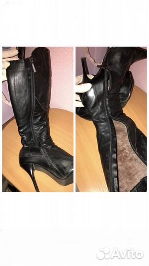 Кожаные остроносые сапоги y2k Calipso