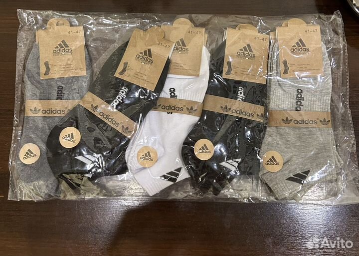 Носки мужские adidas укороченные. 10 пар