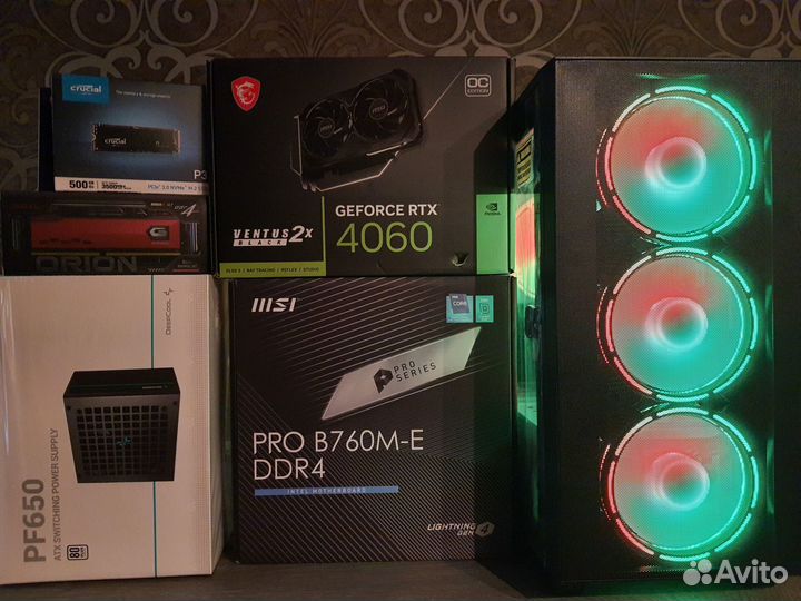 Новый Game Max Aero PC MSI RTX 4060+Core i5 12400F