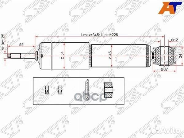 Амортизатор передний MMC pajero/sport/challenge