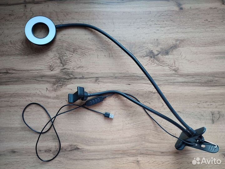 Мини селфи лампа с держателем для телефона